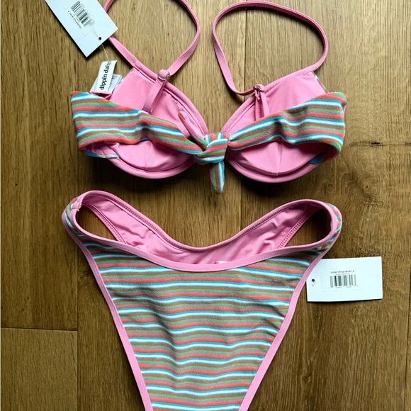 Dippin Daisys watermelon stripe bikini size S - Picture 4 of 5